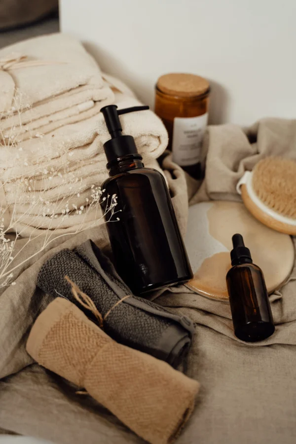 Luxurious Amber Glass Skincare & Spa Ritual Set