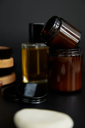 Apothecary Amber Jar Grooming & Balm Set